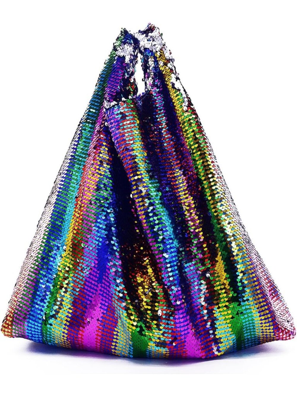 Colorful Reversible Rainbow Sequin Tote Bag | Sparkling Shoulder Purse